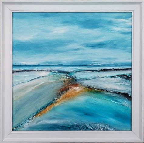 Original Framed Mixed Media On Canvas Board Seascape Painting Etsy
