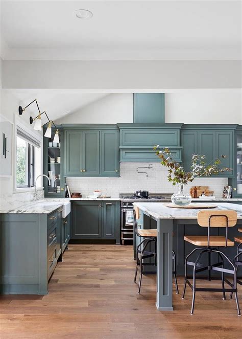 Trends from 2015 that remain strong according to the a report by the national kitchen & bath association and the designers presenting at the show, these are the emerging trends in kitchens for. We Want These Green Kitchen Cabinets Stat | Green kitchen ...