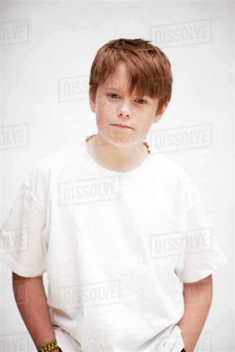 Portrait Of Boy Studio Shot Stock Photo Dissolve