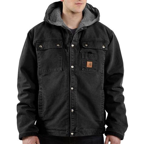 carhartt men s sandstone jean jacket sherpa lined 2014