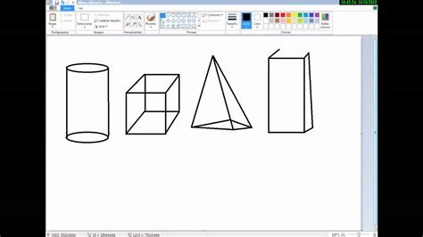 Como Dibujar 4 Figuras Geometricas En Paint Youtube