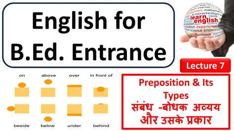 Preposition Its Type English For B Ed
