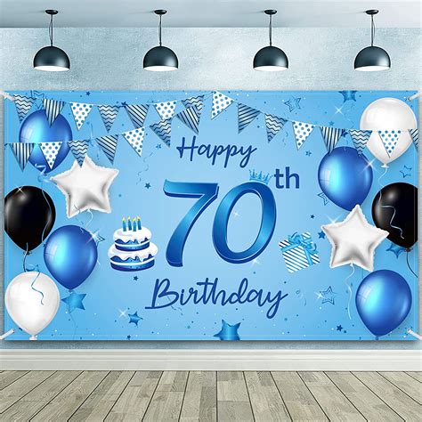 Buy Happy Birthday Backdrop Banner Extra Large Fabric Blue Birthday
