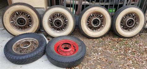 Six Ca 1930s Wire Wheels 17 With Whitewal For Sale Hemmings Motor News
