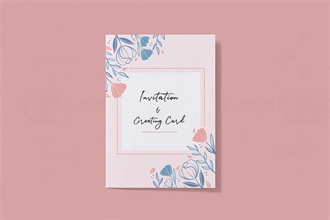 Download Free Invitation & Greeting Card Mockup (PSD)