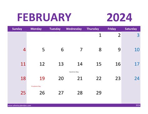 February 2024 Calendar Printable With Lines F2365