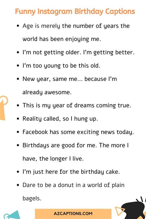 11 Funny Instagram Birthday Captions For Yourself Birthday Captions