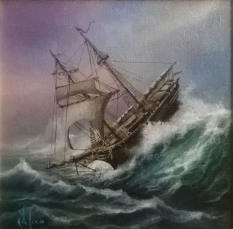 Pin By Artist Fa Chekki On Oh Ship Seascape Print Ship Paintings