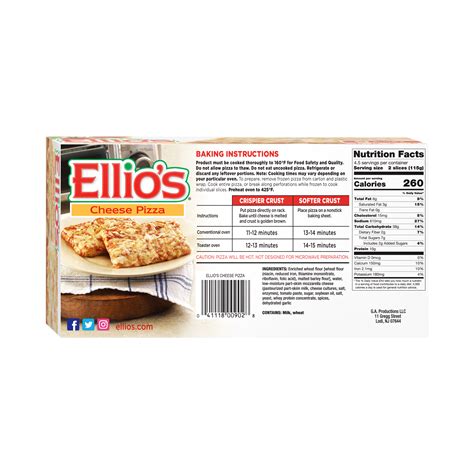 Ellios Original Crust Cheese Pizza 100 Real Cheese 183oz 9 Count