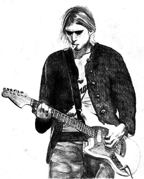 Pencil Drawing Kurt Cobain Kurt Cobain Art Kurt Cobain Nirvana Hot
