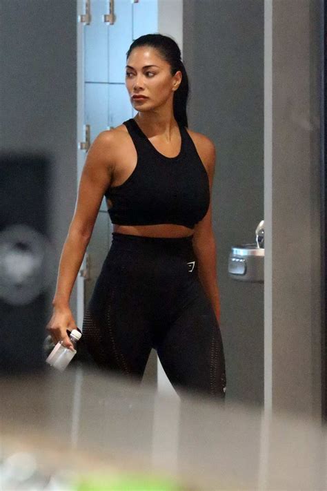 Nicole Scherzinger Shows Off Her Fit Physique In Black Sports Bra And Leggings As Leaves Barrys