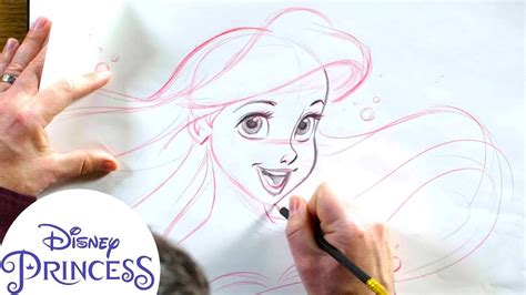 How To Draw Ariel From The Little Mermaid Disney Princess Youtube