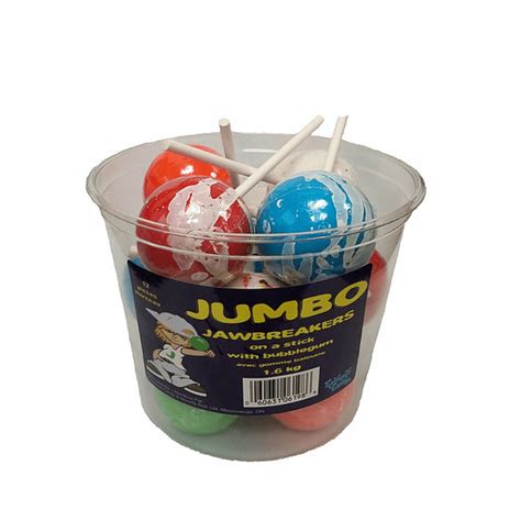 Exclusive Brands Jumbo Jawbreakers On A Stick With Bubble Gum 12