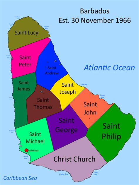Parishes Of Barbados Maps On The Web