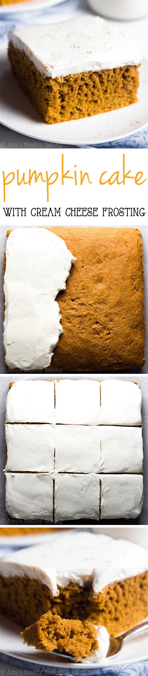 Pumpkin Cake With Cream Cheese Frosting Amy S Healthy Baking