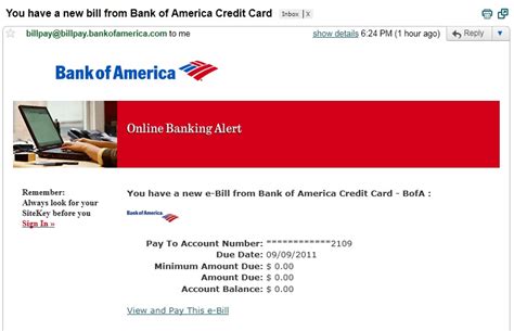 Offer available when applying through any. KANGELAN: You have a new bill from Bank of America Credit Card