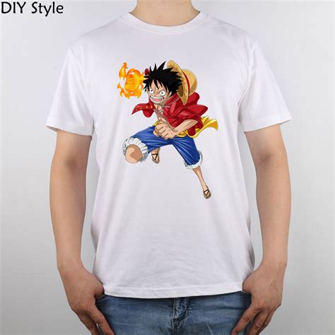 One Piece Monkey D Luffy T Shirt Top Pure Cotton Men T Shirt In T