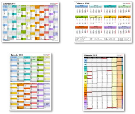 2015 Excel Calendar Template