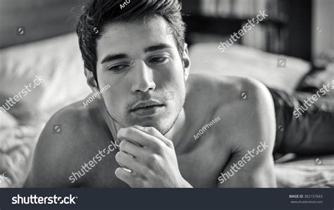 shirtless sexy male model lying aloneẢnh có sẵn382157683 shutterstock