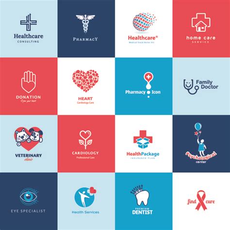 Creative Medical And Healthcare Logos Vector Set Free Vector In