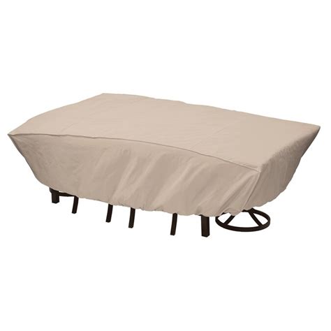Elemental Tan Polyester Dining Set Cover In The Patio Furniture Covers Department At