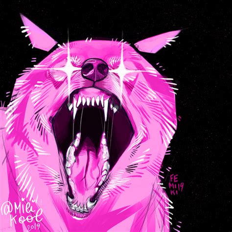 Pink Wolf Drawings And Paintings Art Haven