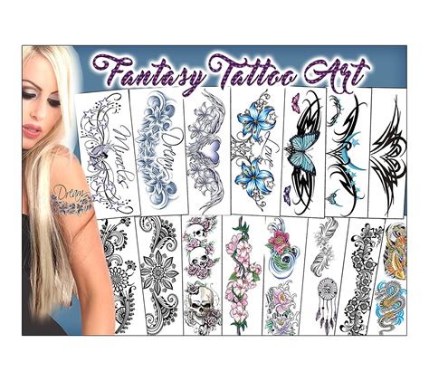 Temporary Tattoo Factory Feminine Fantasy Tattoos Naughty Ultra Realistic Fake