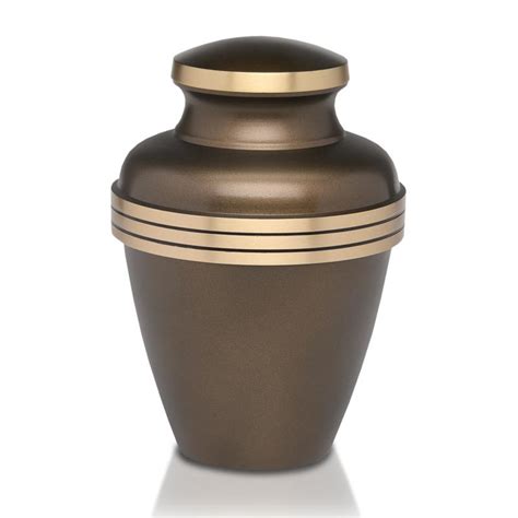 Brass Cremation Urn With Bronze Finish And Three Stripes Urns Northwest