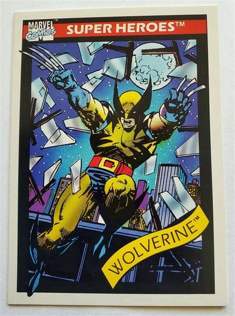 Marvel 1990 Super Heroes Wolverine Trading Card 23 Marvel Cards