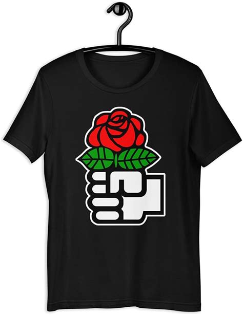 New Black Novelty T Shirt Political Logo Symbol Democratic Socialist