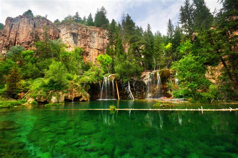 Lake Rocks Waterfalls Trees Landscape Wallpapers Hd Desktop And