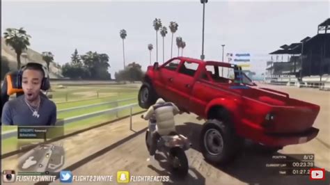 Flightreacts Funny Rage After He Gets Trolled On Gta 5 Racingmust