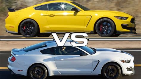 2016 Ford Mustang Shelby Gt350r Vs 2016 Ford Mustang Shelby Gt350 Youtube