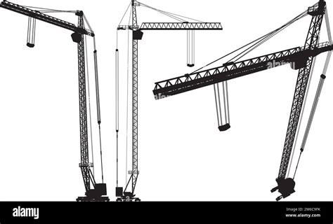 Elevating Construction Crane Vector Stock Vector Image And Art Alamy