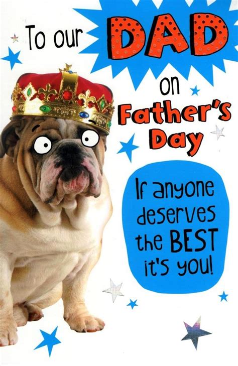 To Our Dad Funny Bulldog Fathers Day Card Cards Love Kates