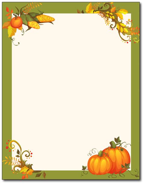 Thanksgiving Stationery Thanksgiving Letterhead