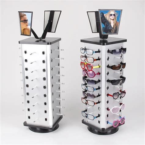 new glasses display rack stand for 44 frames with mirror in china buy glasses display rack