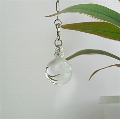 Hanging Glass Sphere And Minimalist Decor Smooth Glass Ball Handmade