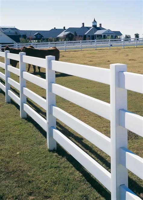 Certagrain 4 Rail Horse Fence White A Vinyl Fence Co Vinyl
