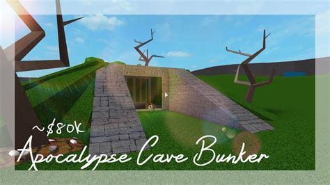 Bloxburg Speed Build Apocalypse Cave Bunker Youtube