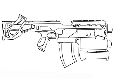 Nerf Gun 1 Coloring Page Free Printable Coloring Pages For Kids