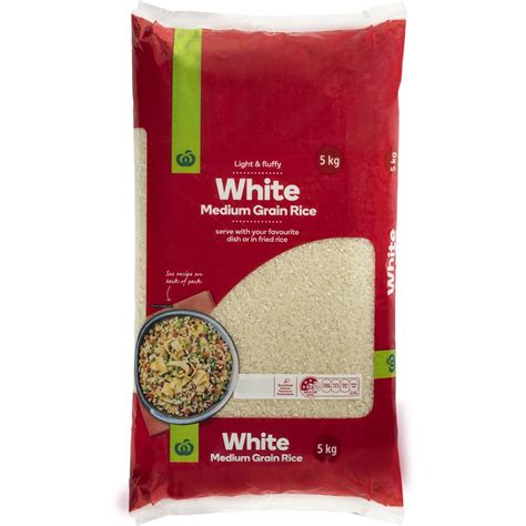 Woolworths Medium Grain White Rice 5kg Woolworths