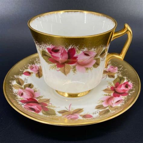 Royal Chelsea Golden Double Pink Rose Tea Cup Saucer Set Bone China England Ebay Rose Tea