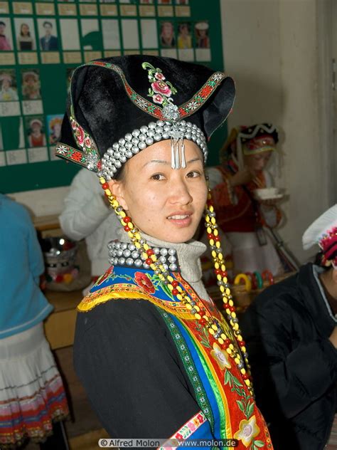 Photo Of Minority Woman In Traditional Dress Yunnan Nationalities Village Kunming Yunnan China