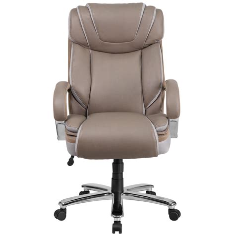 It do weigh more then the average office chair, well made and worth every penny. 47" Taupe Leather High Back Swivel Office Chair with Extra ...