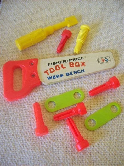 Vintage Tools from Fisher Price Work Bench and Tool Box  
