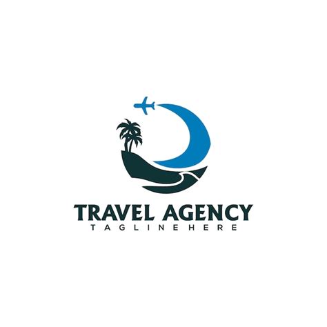 Logotipo De La Agencia De Viajes Vector Premium