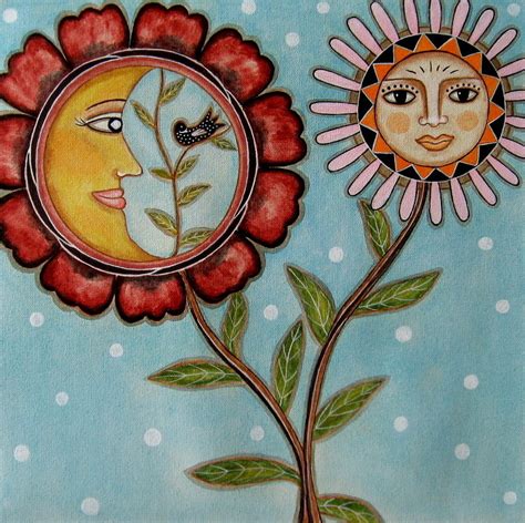 Sun And Moon Painting By Rain Ririn Fine Art America