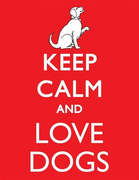 Keep Calm And Love Dogs Glossy Poster Picture Photo Carry