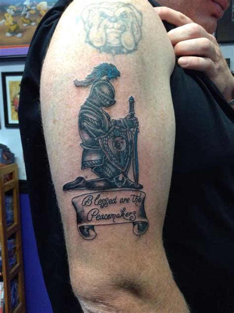 Police Blessed Are The Peacemakers Tattoo